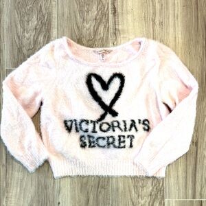 Victoria's Secret fashion show Light Pink Fuzzy Sweater size M